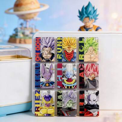 1Pc Collectible Bandai Acrylic Super Saiyan Fridge Magnets Set – Nostalgic & Magnetic Decorations For Refrigerators & Pegboards, Back To School Gift For Students, Birthday Party Favors, Anniversary Presents, Valentine's Day Tokens & Holiday Gifts, Perfect For Anime Fans & Teens