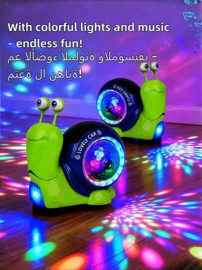 Crawling Snail Baby Toy With Music, Lights And Interactive Sounds, Suitable For Baby Crawling, Activity And Play. This Crawling Snail Toy Is A Must-Have Bath Toy For Babies And An Ideal Christmas Gift. It Is An Educational Crawling Toy With Lights And Music, Suitable For Autistic Children, Toddlers And Infants, Also An Ideal Sensory Toy And Indoor Climbing Toy.
