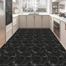 20 Packs Of Peel And Stick Floor Tiles Self-Adhesive Floor Tiles, 20 Pieces - 12 Inches X 12 Inches (30*30cm/11.81 X 11.81 Inches, Covering Area 1.8m2/19.38ft2), Marble Tile - Peel And Stick, DIY Kitchen, Dining Room, Bedroom Bathroom Flooring. (Gray Wood Grain, White Marble Grain, Black Marble Grain, Light Gray Wood Grain, Reddish Brown Wood Grain, Brown Wood Grain, Light Brown Wood Grain) - 黑色 - 查看 4