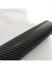 1pc Black Carbon Fiber Vinyl Film - PVC Material, Super Glossy Texture, Bubble Release Design, For Styling - Durable Thin Film Sheet - One Size - View 5