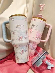 STANLEYo X LOVE SHACK FANCYo. Limited-Edition Holiday Collection QUENCHERs H2.0 40oz / 1183ml Bow Tumbler. Double-Wall Vacuum Insulation. Sports Water Bottle. Can Be Used For Outdoor Sports, Heat Preservation Time Cold And Hot Water Can Be Insulated, Suitable For Camping, Work, Indoor Use. Gifts For Girlfriend, Family Members, Sister, Mother, Best Friend. Birthday Gifts, Festival Gifts.[Gift Box Packaging] - Pink Butterfly Gift Box - View 3
