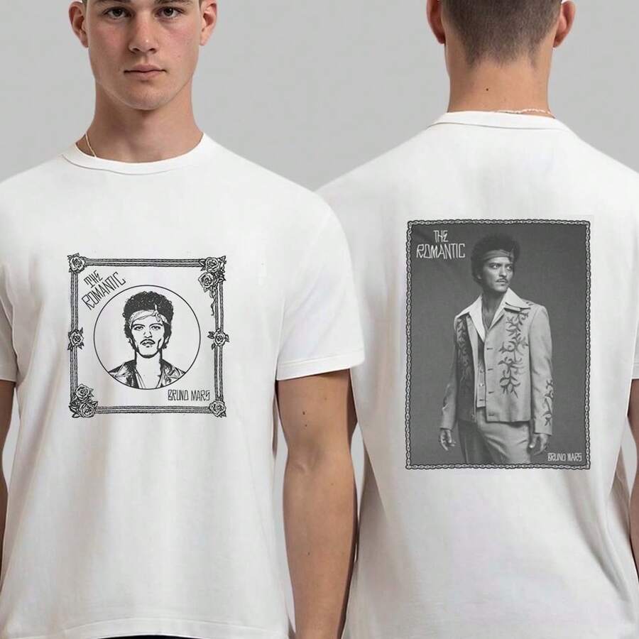 Bruno Mars The Romantic Merch I Just Might T-Shirt - White 7 - View 1