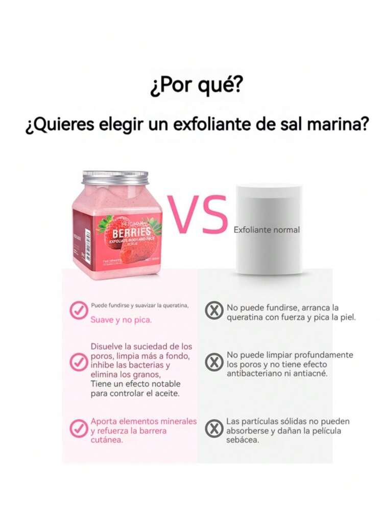 Exfoliante corporal de frutas vegetales de 500 g para limpieza profunda, exfoliación y suavizado de la piel; exfoliante de sales de baño - Coco - Añade 2