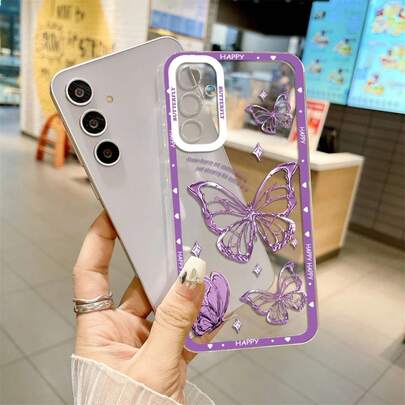Capinha Capa Material transparente TPU Padrão de borboleta I P H ONE XR 11 12 13 14 15 16 PRO MAX 7 14 15 16 PLUS REDMI A1 A2 A3 A5 9A 10C 12C 11A 13C 14C  11 12 LIRE NOTE 8 9 10 11 12 13 14 PRO POCO C55 C65 X3 X4 X5 X6 F3 F5 M4 PRO M5S F7 Galaxy M23 M34 M52 M53 A03 A04 A13 A05S A07 A10 A11 A12 A14 A15 A17 A20 A30 A23 A32 A34 A35 A50 A51 A52 A54 A55 A71 A72 S20 FE S21 FE S22 ULTRA S23 FE S23 ULTRA S24 PLUS S24 ULTRA S25 ULTRA  MOTO G04 G7 G9 PLAY G10 G13 G23 G14 G15 G20 G22 G24 G30 G32 G34 G35 G52 G53 G54 G60 G84 E7 E13 E20 E22 EDGE 30 40 CASE