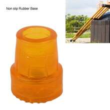 5Pcs 19mm Thicken Crutch Tip Skid Resistant Rubber Cane Tip Wearproof Crutches Accessories - Amarillo - Ver 5