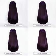 YEWELL 尤维尔紫色挑染薰衣草紫色角色扮演假发头套 12英寸日常系列机动战士角色扮演头套系列 多风格卡通动漫诠释 适合私人派对 日常角色扮演 万圣节 坂本日常 - 紫色 - 查看 5