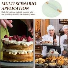 1 pieza Tapete de silicona circular para hornear, 30 cm * 30 cm Tapete de silicona antiadherente para hornear, con almohadilla de masa antideslizante y con medidas, Tapete de silicona reutilizable, utilizado para hacer pasteles, galletas, macarons, pan y pasteles - Multicolor - Ver 3