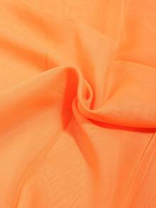 1pc Women's Lightweight Chiffon Solid Color Scarf, Versatile Shawl/Wrap, Breathable & Versatile For Daily, Travel, Leisure, Spring/Summer - Orange - View 2