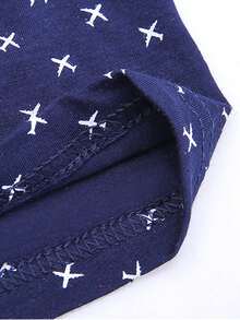 4条装飞机图案男士平角内裤，字母腰带，中腰短裤（随机不对称印花） - 彩色 - 查看 6