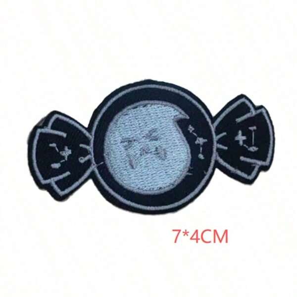 1pc Cartoon Candy Shaped Fashion Embroidered Patch, DIY Punk Iron-On Patch Suitable For Jeans, Jackets, Clothes, Bags, Hats Hole Repair And Decoration