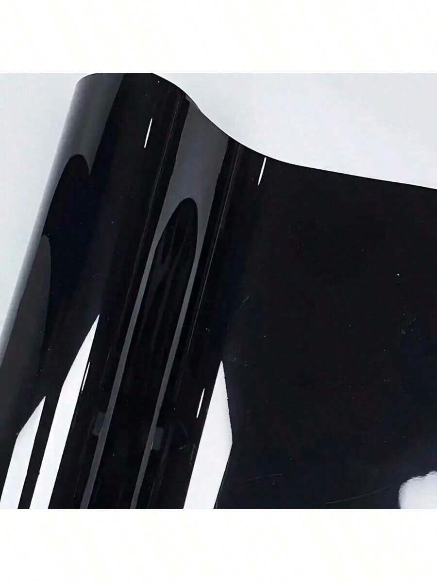 1片超亮黑色車身貼膜 - 定製自黏PET薄膜 - 防水、防刮、透氣 - 適合汽車、摩托車、家具等DIY改色 - 超亮車身貼膜