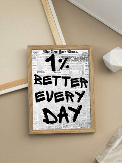 1PC Motivational Language Wall Art Gym Office Decor,Aesthetic Choice For Bedrooms & Living Rooms,Frameless Canvas Painting