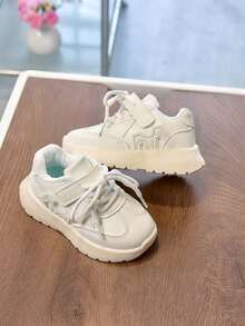 1双男女通用平底运动鞋，耐磨防滑休闲鞋，时尚百搭儿童跑步鞋，适合春、夏、秋、冬四季穿着。 - 米色 - 查看 6