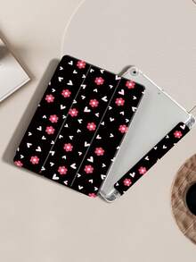 Pink Daisy, Heart Protective Case Compatible With IPad Air 4/5 10.9 Inch, IPad 7/8/9th 10.2 Inch, IPad 10th Generation,With Built-In Pencil Slot,Supports Automatic Sleep/Wake Lid,Compatible With Samsung Tab S6 10.4 Inch, Tab A9 11 Inch, Kindle Paperwhite 12th Gen 2024,Ins Glitter Style Case, Valentine's Day, New Year Gift - Multicolor - View 5