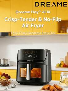 Dreame Air Fryer, With Viewing Window, 7.6L Capacity, Dual Vortex™ Heating + Steam Injection Technology, Fast Cooking, 8-In-1 Presets, Family-Sized Healthy Oil-Free Cooking, LED Touch Control, +1 Minute Button, 2800W Power. Kitchen Christmas Theme, Kitchen Supplies, Air Fryer - View 13