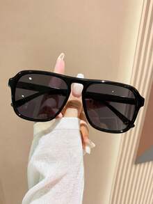 1 Pair Unisex Leopard Print Bohemian Style PC Fashion Glasses - Black and Gray - View 2