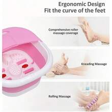 Bañera plegable de 1 pieza para el hogar, calentador de pies spa masajeador, terapia infrarroja pie spa masajeador, - Gris - Ver 1