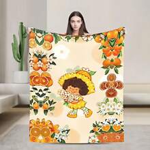 S-Strawberry Pink Shortcake Throw Camping Chair Picnic Blanket Fluffy Plaid Blankets For Decorative Sofa Portable King Lid Downy (6) - 如圖所示 - 查看 15