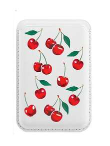 Pink Bowknot Design 1pc Magnetic Card Holder Case With Cherry Blossom & Bow Design Compatible With Apple Phone Spring Gift - Multicolor - View 10