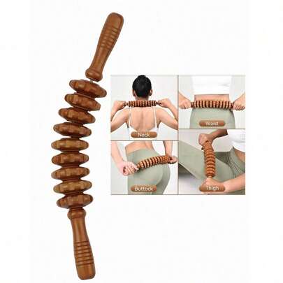 Wooden Massager Handheld Roller Trigger Point Massager Stick For Fascia, Full Body Workout Tools: Ab Roller, Leg Cellulite Remover And Fascia Blaster,Cellulite, Muscle & Abdomen , Body Therapy Massager, Muscle Belly Relief Tool,Muscle Roller Stick,Fascia Stick,Cellulite Massage Tool,Massage Stick,Cellulite Remover For Legs