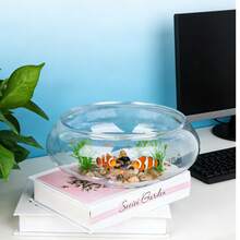 1/2 chiếc bể cá trong suốt, bình hoa, bể cá Betta tròn bằng nhựa 0,74 gallon và chậu trồng thủy canh, hộp đựng cây thủy sinh, chậu hoa thủy tiên, bình hoa miệng rộng 7,8 inch dùng cho cây không khí, cây mọng nước, trang trí bàn tiệc cưới, trang trí nhà cửa. - 1PC - Xem 2