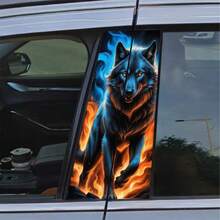 A Set Of 2 Durable And Easy-To-Apply Cartoon And Skull Pattern Car Stickers - Suitable For B Pillar Semi-Matte Plastic Surfaces - A - View 7