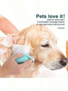 Pet Bath Brush - Dedicated Pet Bathing Tool - Silicone Bath Massage Brush Comb - Built-In Shampoo Dispenser Massage Bath Brush - Dual-Function Massage Comb And Cleaning Tool, Ergonomic Handle, Detachable Brush Head, Wet And Dry Use, Massage Silicone Bath Comb With Shampoo Storage Function - Durable Silicone Material, Harmless Materials, Convenient Bath Brush, Can Be Opened To Dispense Shampoo. - Multicolor - View 4