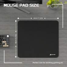 ATTACK SHARK CM02 电竞游戏鼠标垫，防水涂层大尺寸鼠标垫，细砂质感表面，防滑橡胶底座，微针织包边，450x400x4毫米 - 彩色 - 查看 3