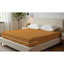 Double Gel Knit Mattress Cover With Zipper - 芥末黃 - 查看 13