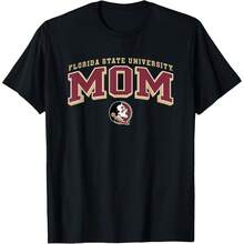 Florida State Seminoles Mom Arch Logo Officially Licensed T-Shirt All Seasons,220g Pure Cotton Single-Sided Printed Crew Neck Short-Sleeved T-Shirt,Unisex Top,Base Layer - 顏色2 - 查看 1