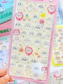 3D可爱胶水小霸兔装饰贴纸，3D贴纸，可用于手部、水瓶、桌面、礼品等，多功能儿童装饰贴纸（部分款式可能存在色差，随机发货） - 彩色 - 查看 8