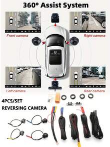 Cámara de visión trasera universal con visión nocturna y ángulo amplio, apta para camiones/SUV/autobuses/camionetas/autocaravanas, instalación de montaje plano - A - Ver 10