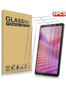 3片装高清防刮钢化玻璃屏幕保护膜，兼容iPad/小米/红米平板电脑，易于清洁，兼容华为/荣耀平板电脑，加厚加硬，适用于微软平板电脑，高清显示，日常防刮，疏水疏油。 - 無色 - 查看 111