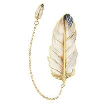 1件完美精致高纯度不锈钢羽毛便携式吊坠书签，珍贵文具用品礼品，具有金属质感 - 送给同学、朋友、老师。 - 羽毛 - 查看 14