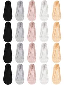 Women's Summer Ice Silk Anti Slip Lace Thin Invisible Boat Socks Breathable And Fashionable Style - Multicolor - View 12