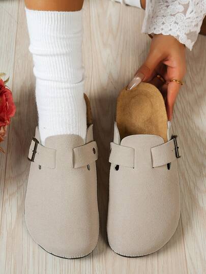 Women's Slip-On Flat Loafers, Comfortable Round Toe Low-Top Indoor Slippers For Spring And Autumn