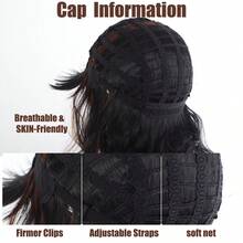 Black Rover Women Cosplay Wig, Long Straight Hair With Ponytail Bangs For Halloween Party - Natural Black - View 8