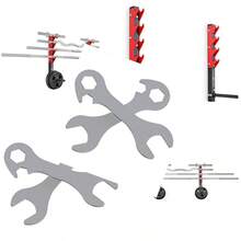 Soporte para mancuernas para pared - Soporte para mancuernas - Para mancuernas mancuernas y discos - Soporte para pesas y pesas para entrenamiento en casa - Montaje en pared - MH-S208-2-B031 - como en la foto - Ver 4