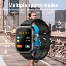 MixtataDi Smartwatch, 1.83-Inch Multifunctional Sports Smartwatch, Featuring Wireless Calling/Music, Message Notifications, Pedometer, Sedentary Reminders, And Multiple Watch Face Wallpapers. Suitable For Both Men And Women, Compatible With Android And IOS. Perfect As A New Year Gift. - 彩色 - 查看 5