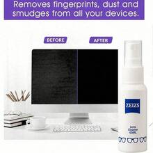 Eyeglass Cleaning Kit - Includes Cleaning Solution, Wet Wipes, Anti-Fog Wipes, Cleaning Spray For Lenses And Frames, Suitable For Cleaning TV, IPad, Smartphone, Monitor, Laptop Screens - White - View 9