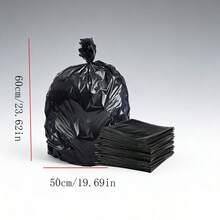 （每包50个）黑色垃圾袋，尺寸19.69x23.62厘米/31.5x39.37英寸，塑料材质，小号垃圾袋，办公垃圾袋，结实耐用。 - A50x60cm=50pcs - 查看 8