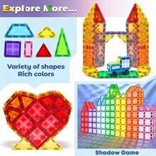 48/68/98pcs Colorful Magnetic Building Blocks Toys, Durable ABS Material, Ideal For Learning And Creative Play, Educational Toy, Perfect Birthday And Holiday Gift - Multicolor - View 5