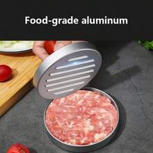 汉堡牛排压模，肉饼压模，圆形手动肉类压模 - 彩色 - 查看 2