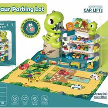 Dinosaur & Lion Mountain Track Vehicle Toy, Adventure Challenge Toy Game, Parking Interactive Game, Educational Toy For Children, Interactive Toy Game - Multicolor - View 2