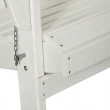 Folding Adirondack Garden Chair, 75 X 87 X 93 Cm, White, For Balcony And Garden. - White - View 8