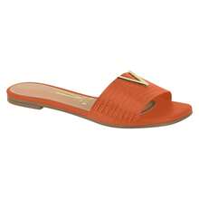 Vizzano Slide Sandal With Textured Strap And Metallic Logo Detail - Brick Lezard - View 3