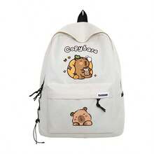 Capybara Cute Ultra-Light Weight Campus Backpack, Fashion Lightweight Travel Backpack, Ergonomic Design School Bag, Handbag, Casual Bag For Back To School Season,Back To School Supplies Stationery Supplies Backpack,Essentials Office Supplies Valentine's Day Gifts - Multicolor - View 6