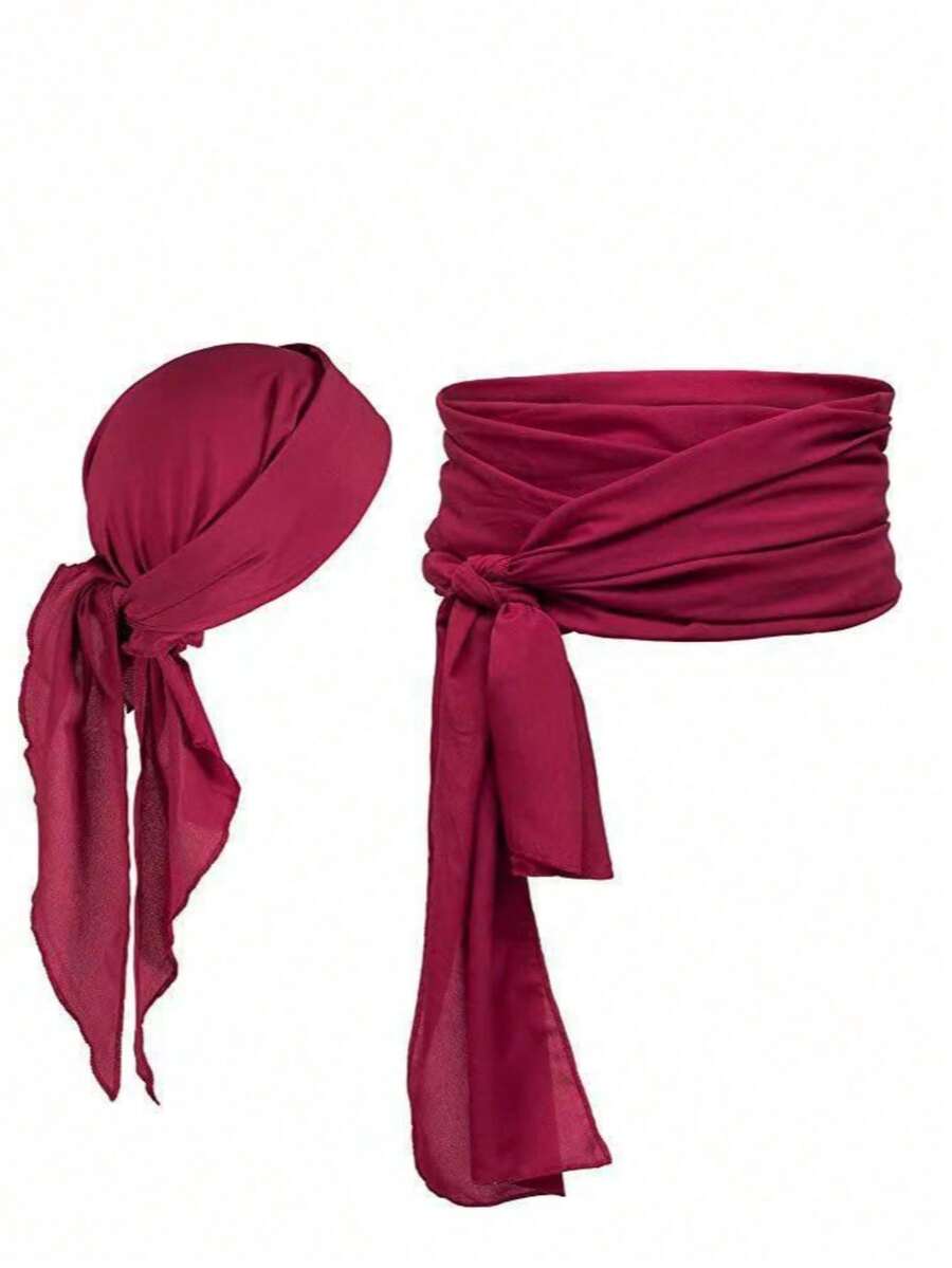 海盗服装 - 中世纪文艺复兴时期服饰 - 头巾、头饰，男女皆宜 - 腰带、宽腰带 - A - 查看 1