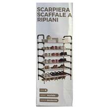 OISE ART STORE Scarpiera Scaffale A 6 Ripiani Salvaspazio Organizer Ordina Arredo Scarpe In Acciaio - - Multicolore - Visualizzare 2