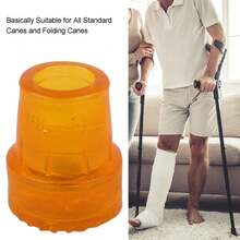 5Pcs 19mm Thicken Crutch Tip Skid Resistant Rubber Cane Tip Wearproof Crutches Accessories - Amarillo - Ver 4